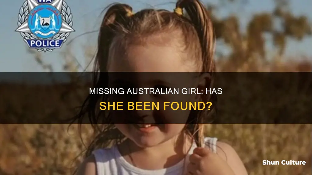has australian girl been found