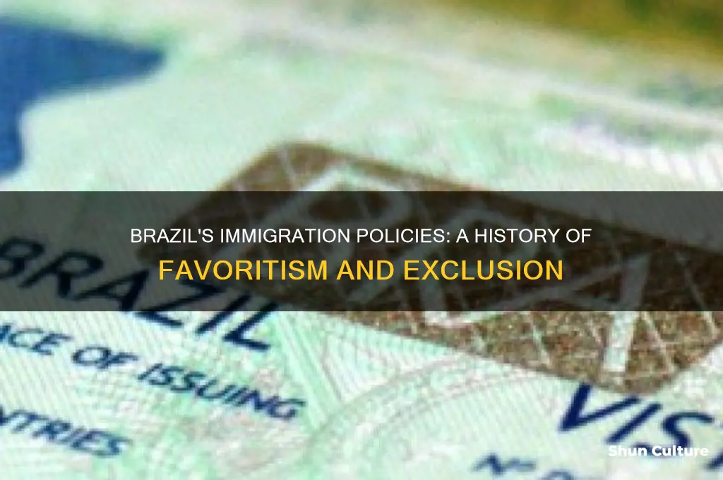 has brazil ever favored certain immigrants