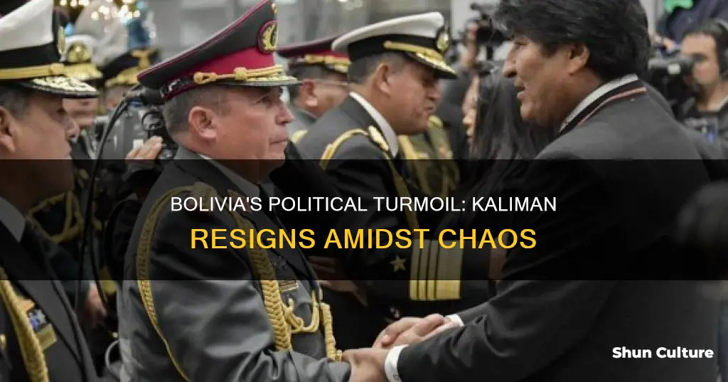 has kaliman resigned in bolivia