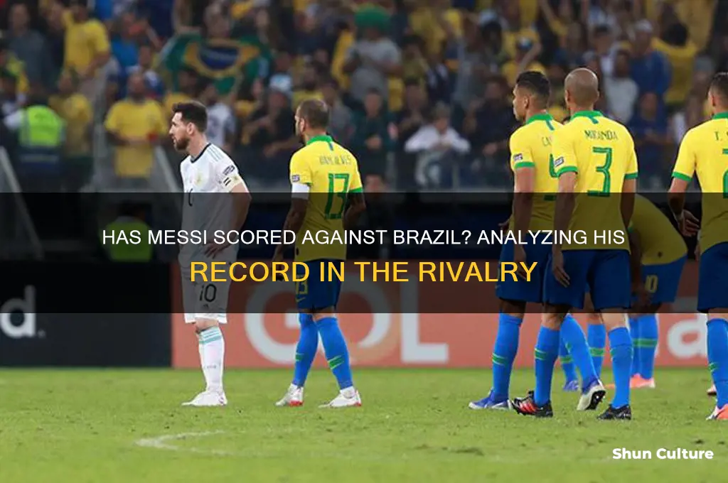 has messi scored against brazil