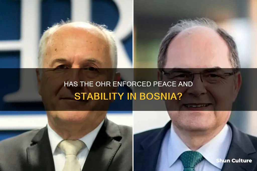 has the ohr enforced anything in bosnia