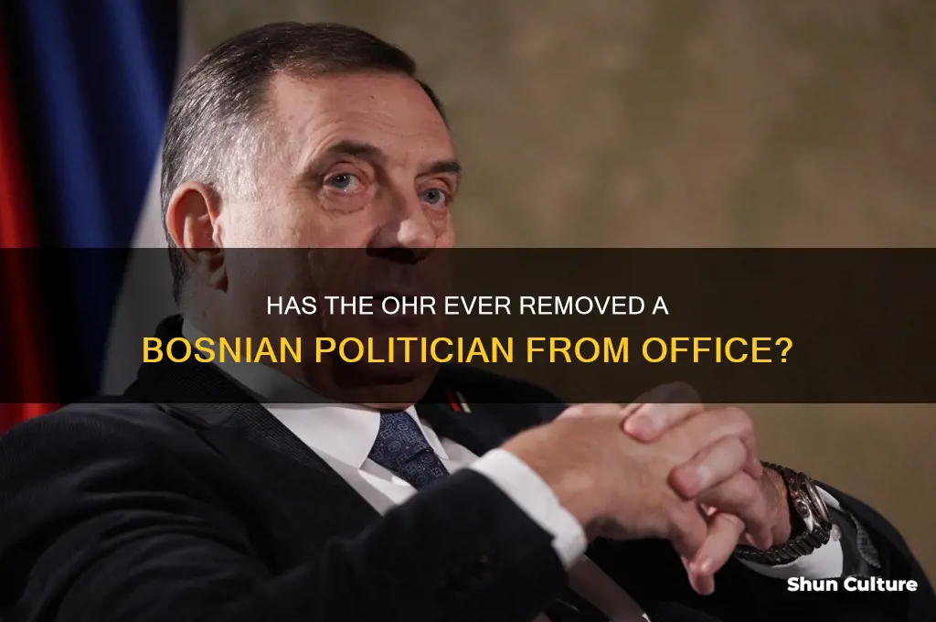 has the ohr ever ousted a bosnian politician