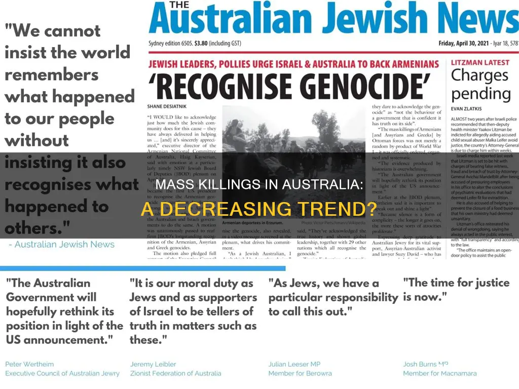 has the rate of mass killings in australia gone down