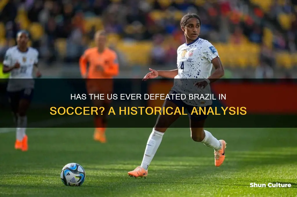 has the us ever beat brazil in soccer
