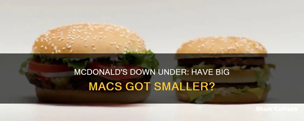 have big macs got smaller australia