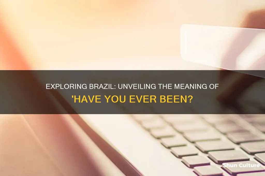 have you ever been to brazil tradução