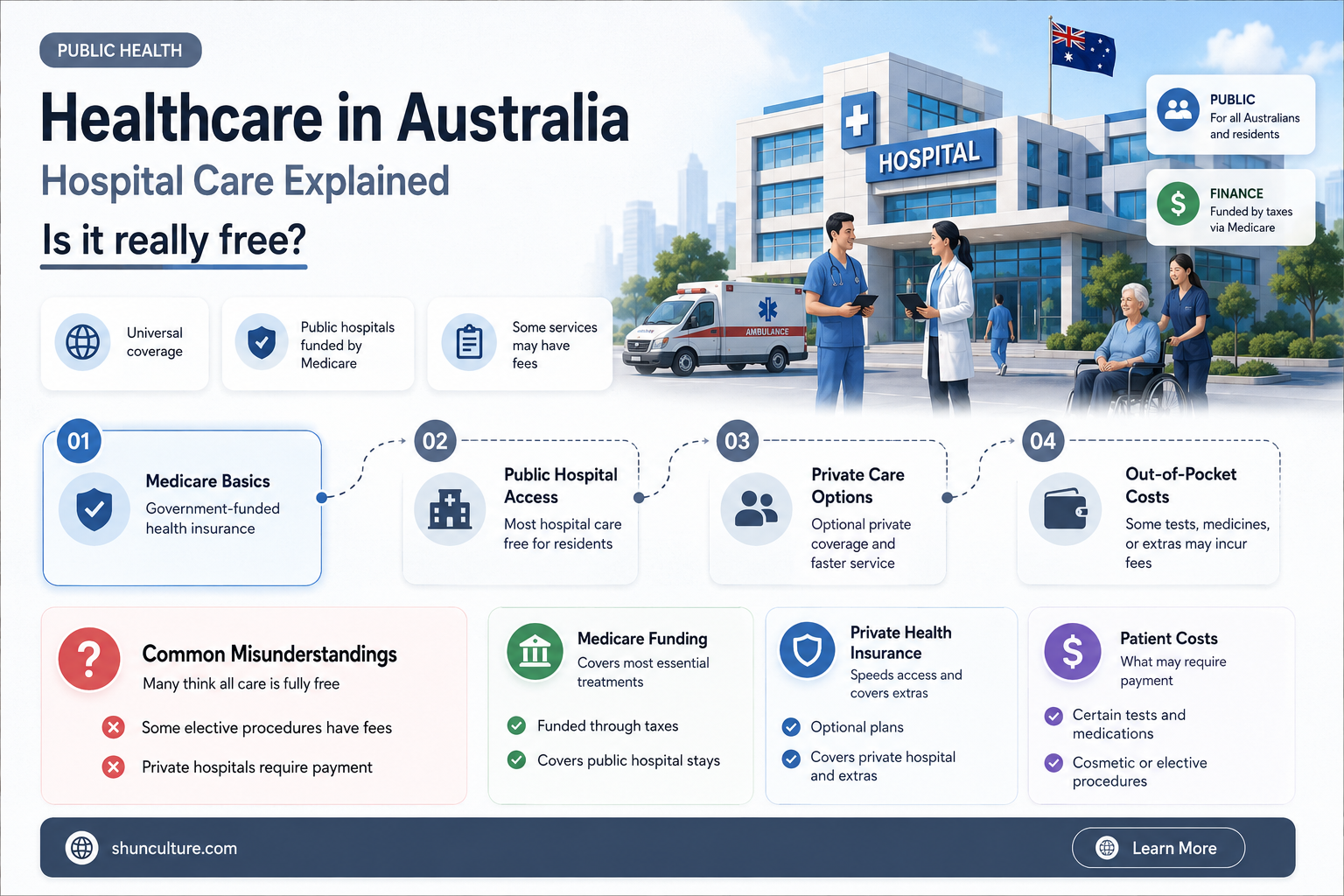 are hospitals free in australia