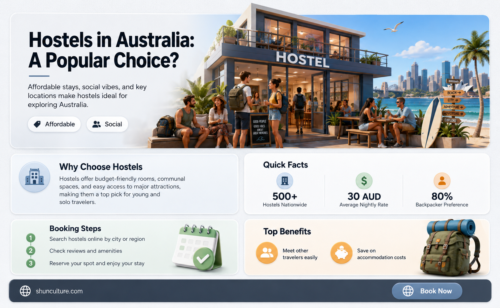 are hostels big in australia