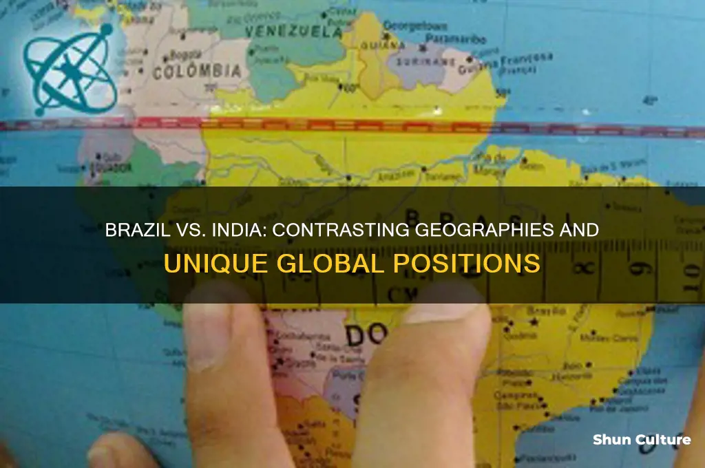 how are brazil and india different in terms of location