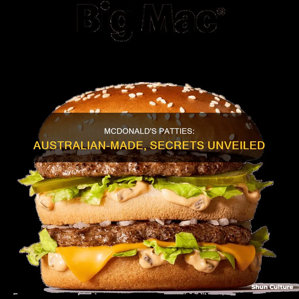 how are mcdonalds patties made in australia