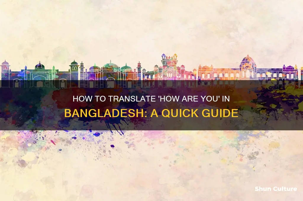 how are you in bangladesh translate