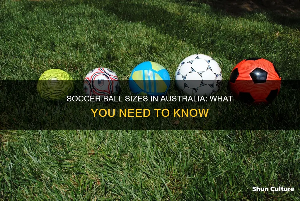 how big are soccer balls in australia