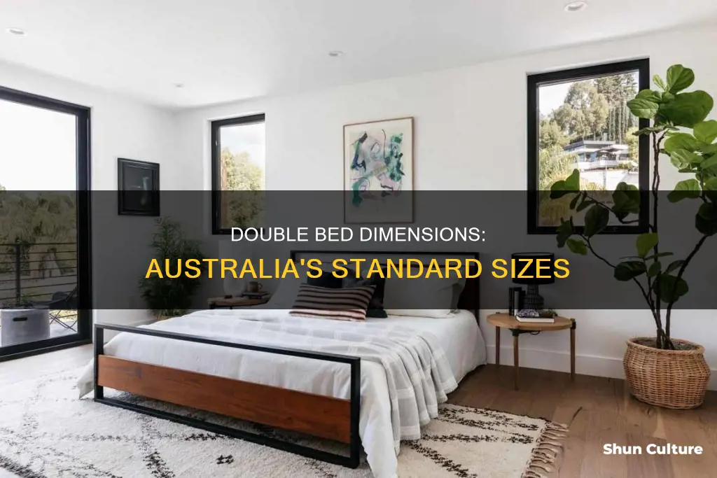 how big is a double bed australia
