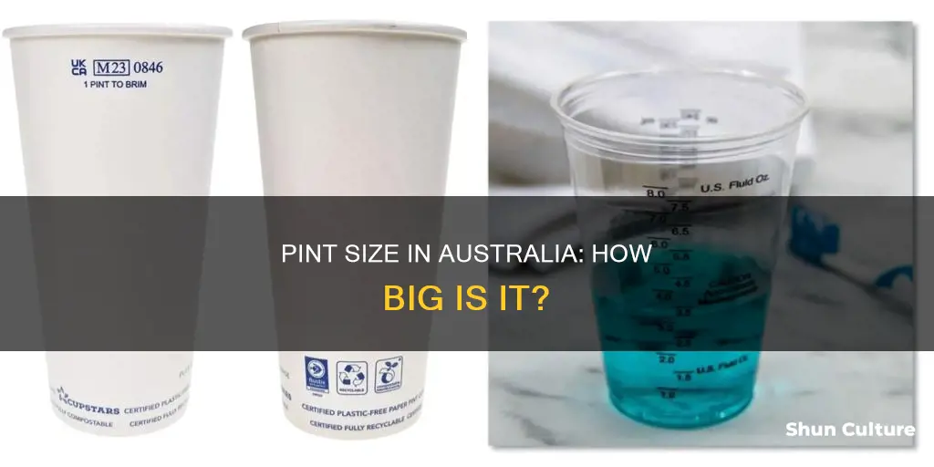 how big is a pint in australia