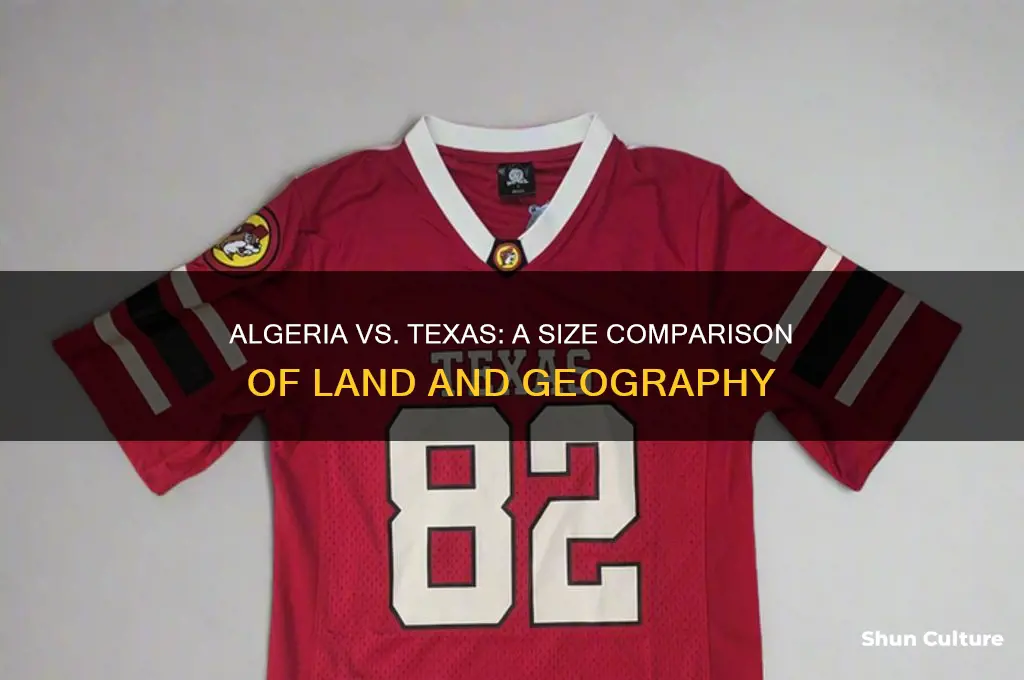 how big is algeria compared to texas