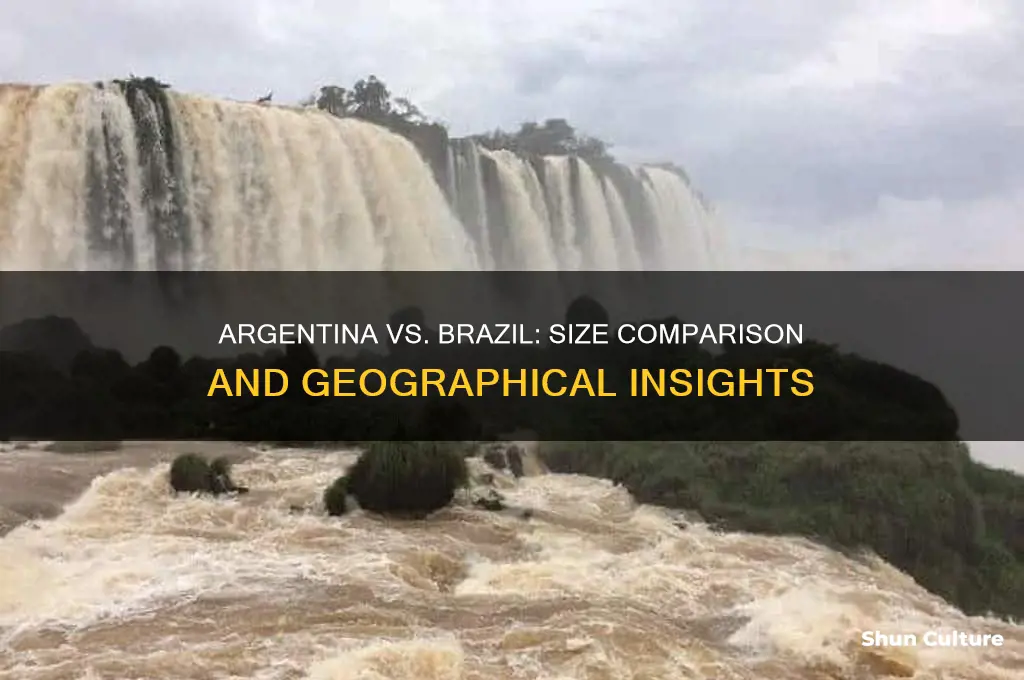 how big is argentina compared to brazil