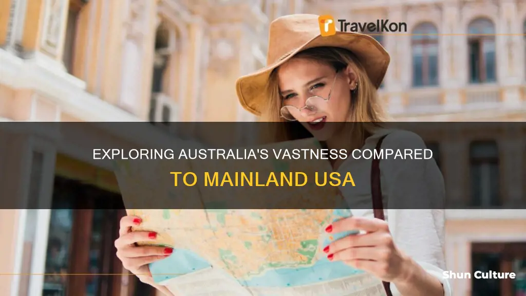 how big is australia compared to main land america