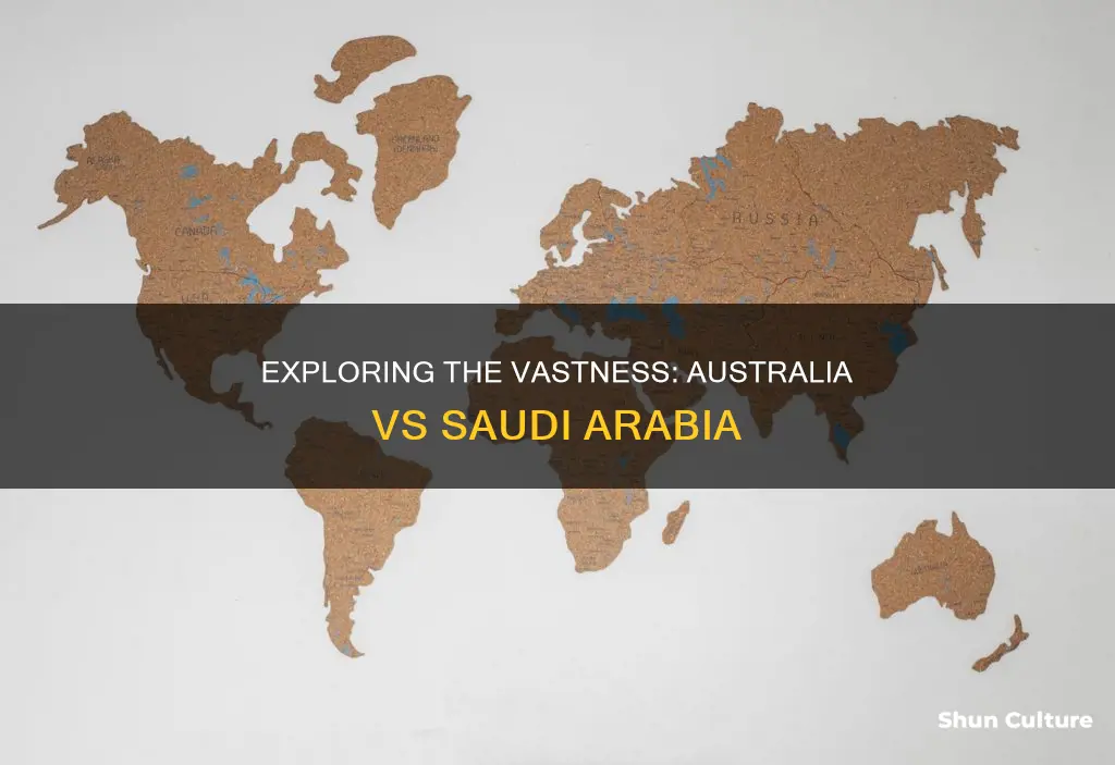 how big is australia compared tsaudi arabia