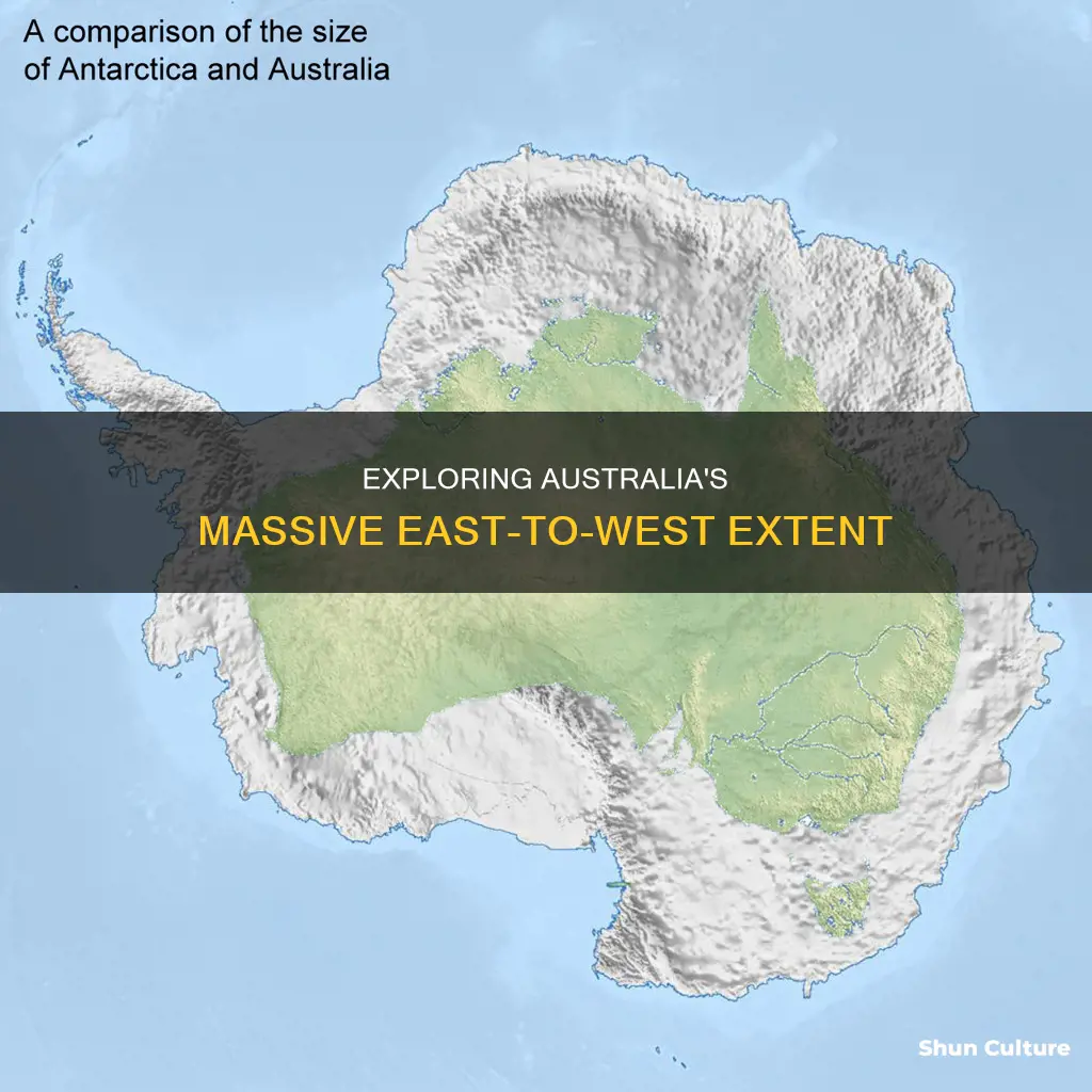 how big is australia east to west