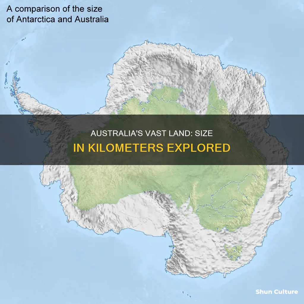 how big is australia in km2