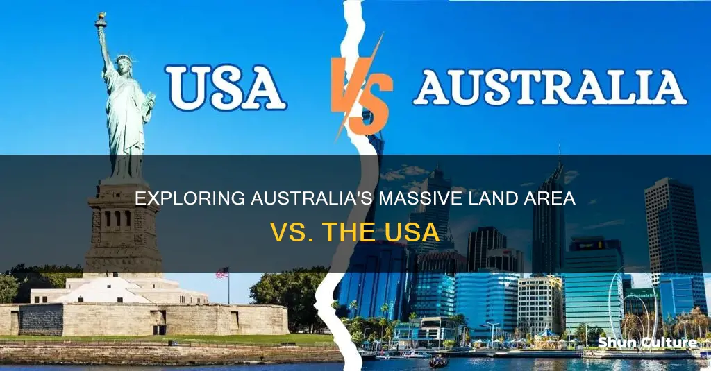how big is australia land mass compared to usa