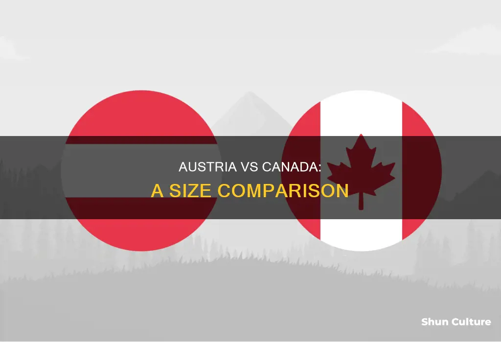 how big is austria compared to canada