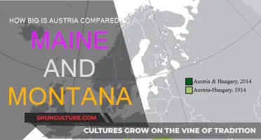 Austria's Size Compared to US States: Maine and Montana