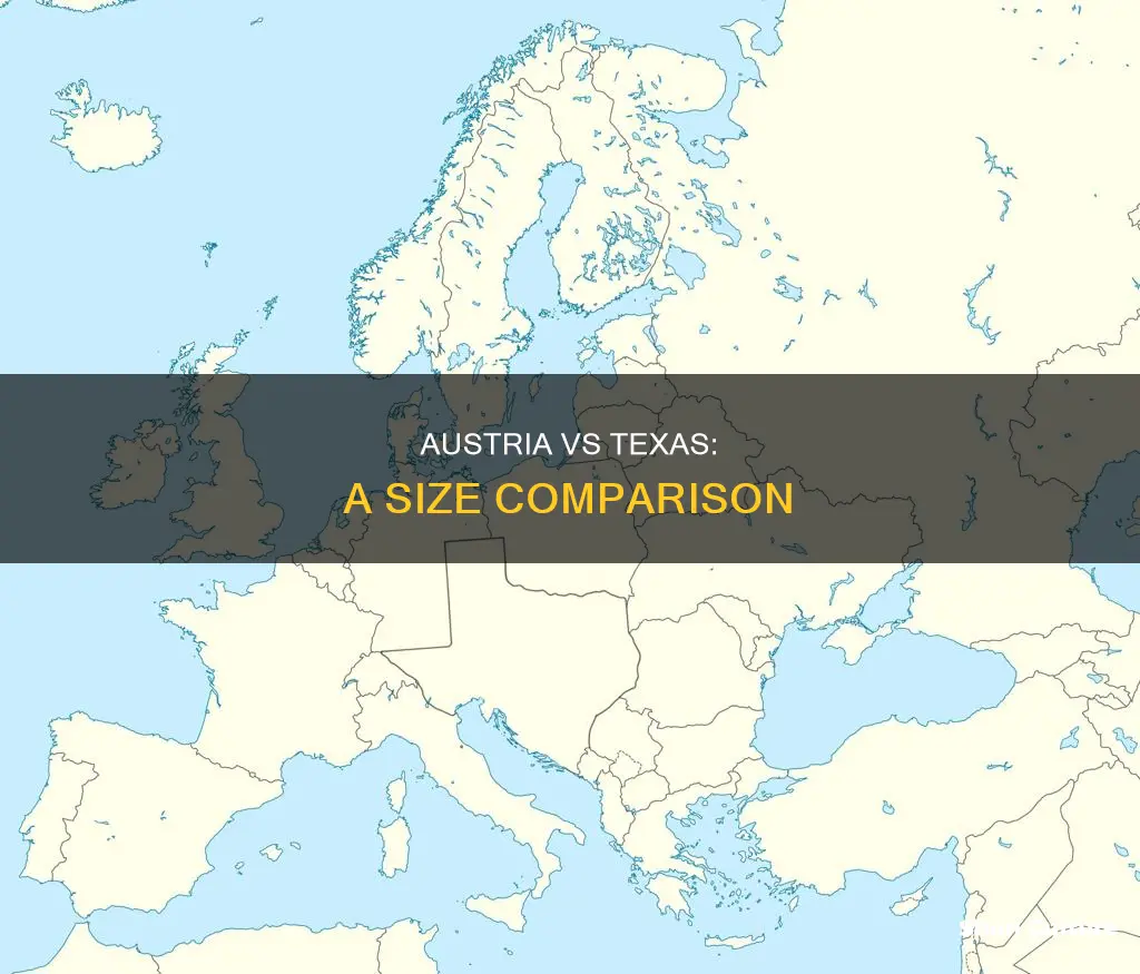 how big is austria compared to texas