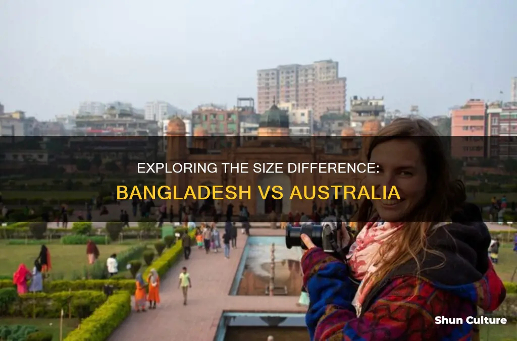 how big is bangladesh compared to australia