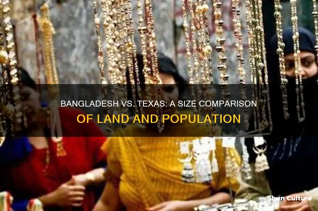 how big is bangladesh compared to texas