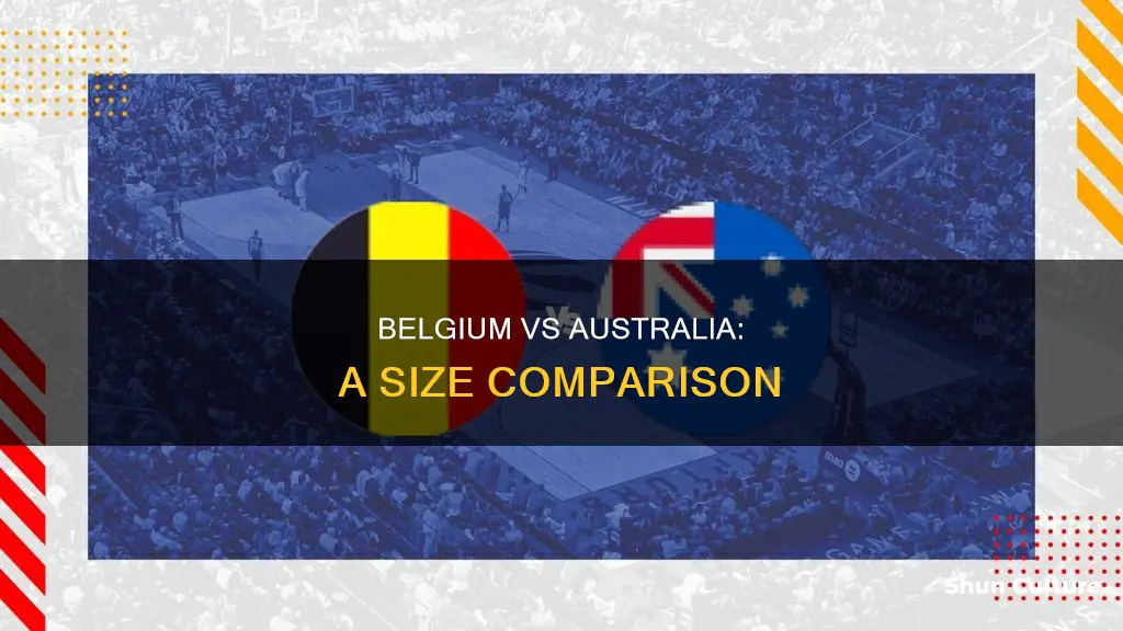 how big is belgium compared to australia