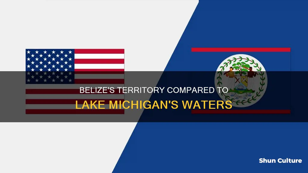 how big is belize compared to lake michigan