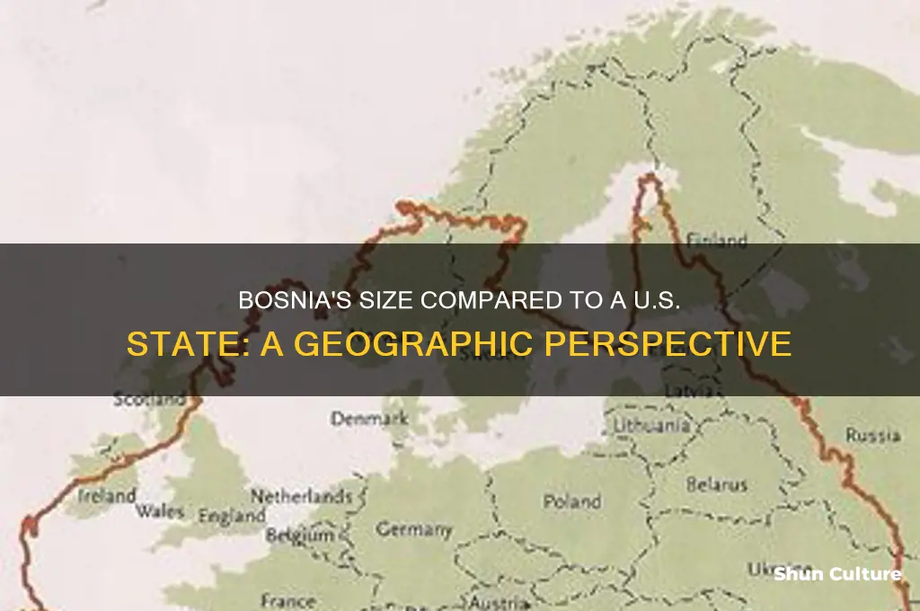 how big is bosnia compared to a state