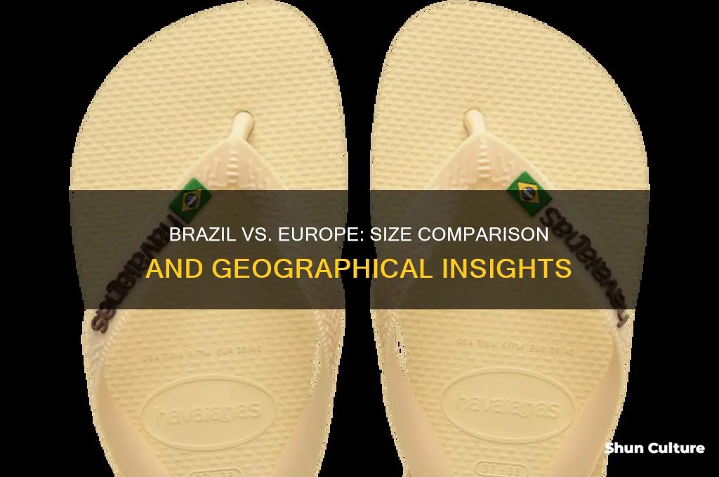 how big is brazil compared to europe
