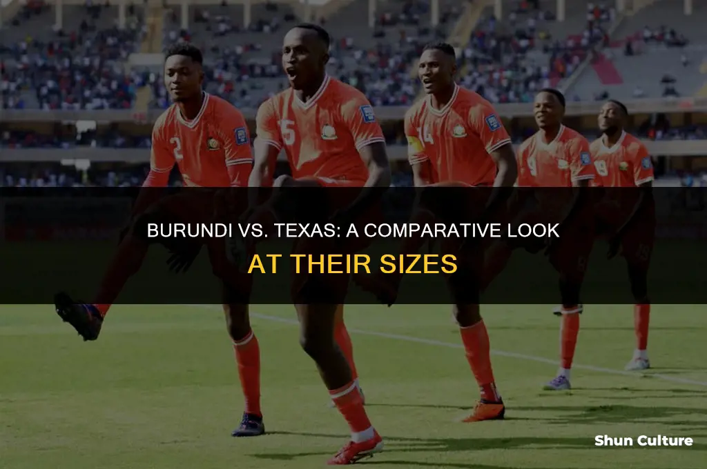 how big is burundi compared to texas