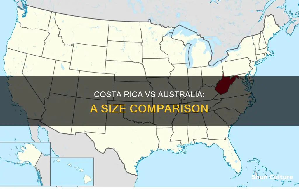 how big is costa rica compared to australia