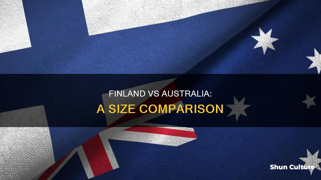 how big is finland compared to australia