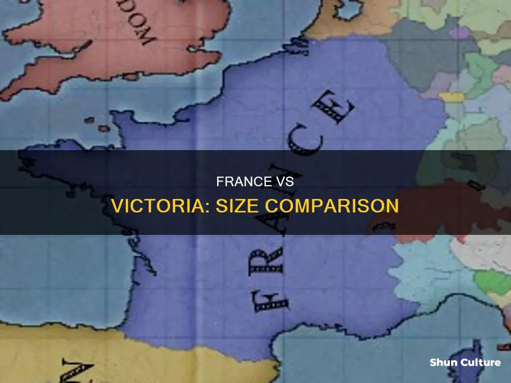 how big is france compared to victoria australia