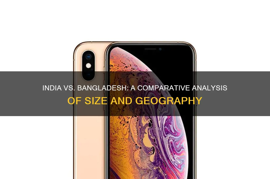 how big is india than bangladesh