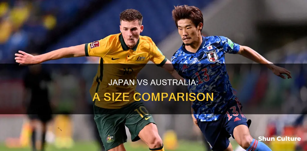 how big is japan compared to australia