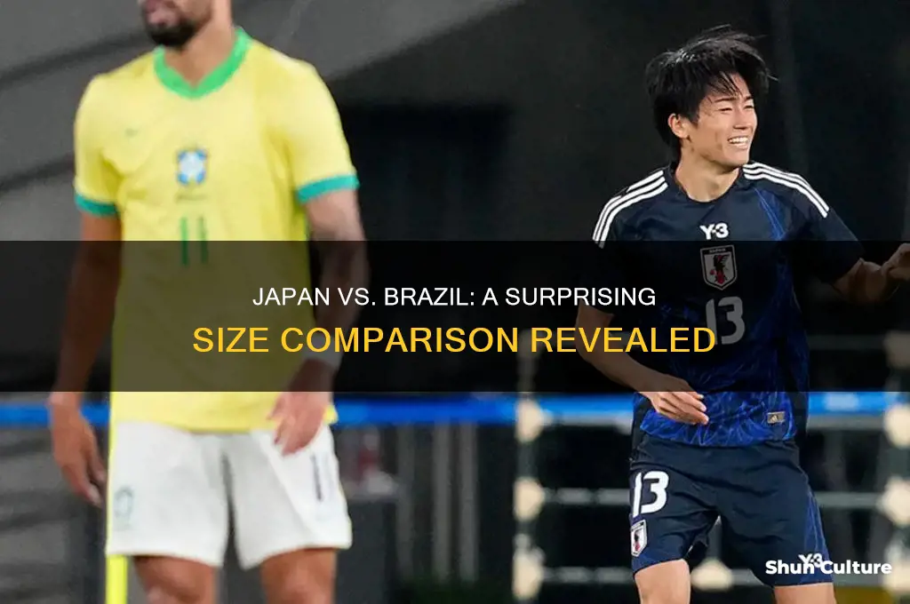 how big is japan compared to brazil