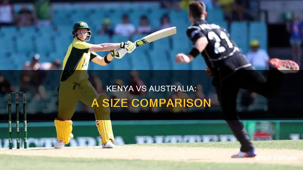 how big is kenya compared to australia