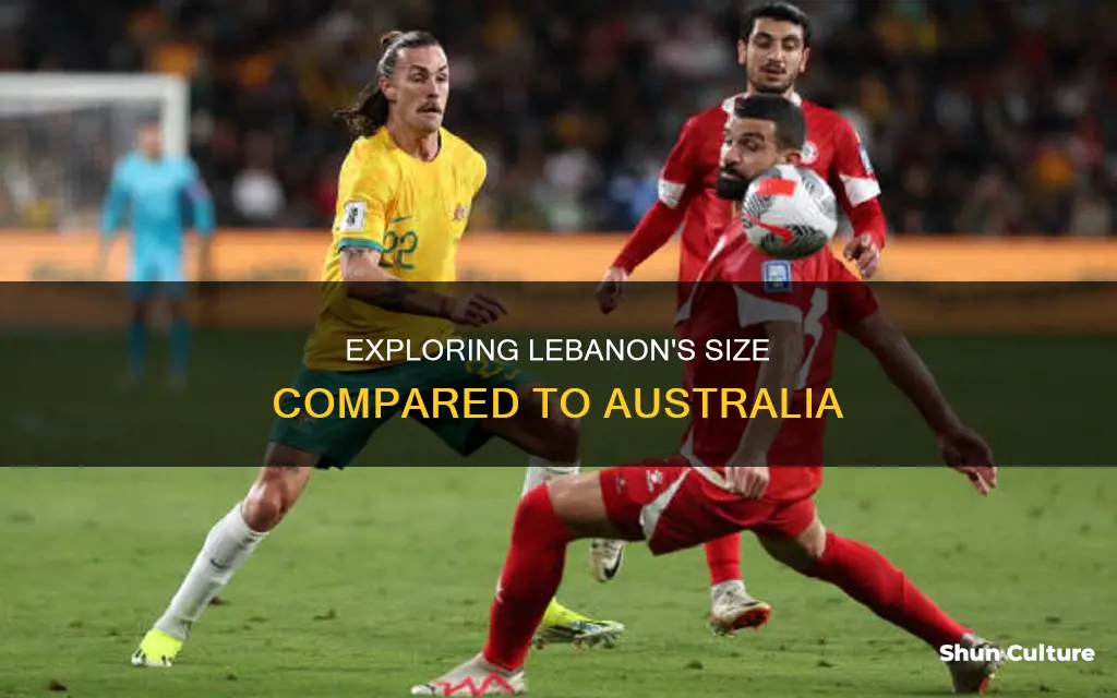 how big is lebanon compared to australia