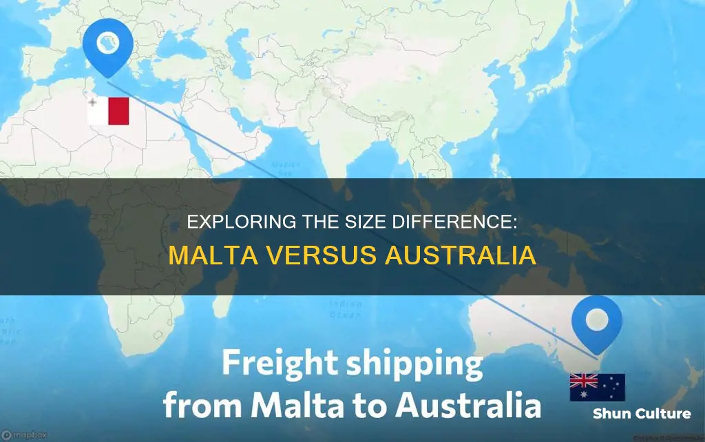 how big is malta compared to australia