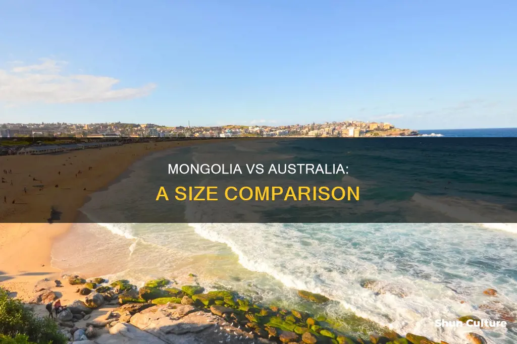 how big is mongolia compared to australia