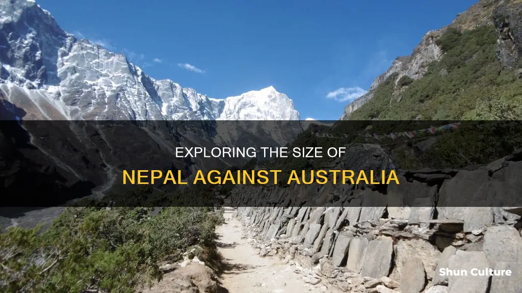 how big is nepal compared to australia