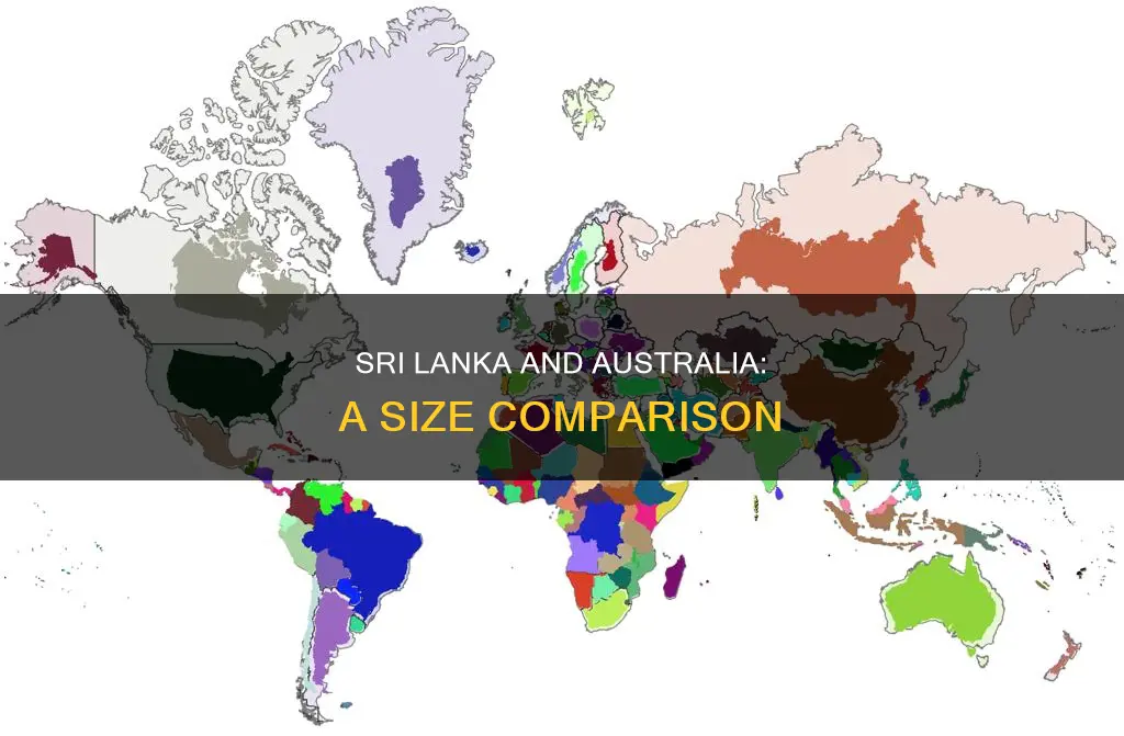 how big is sri lanka compared to australia