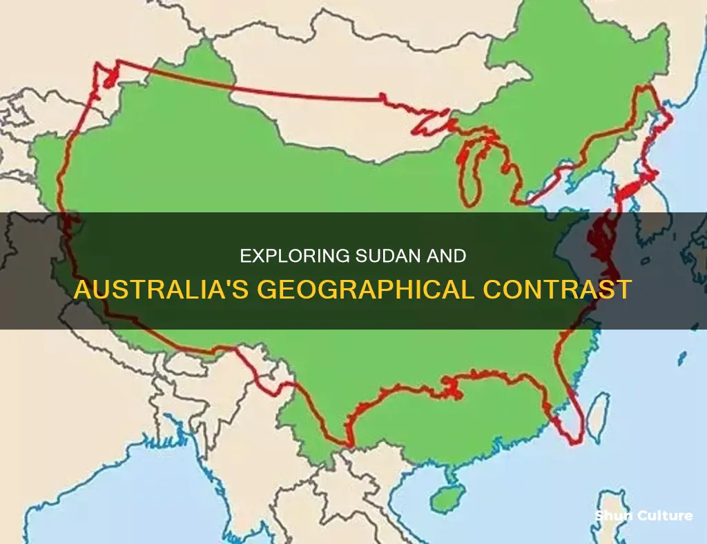 how big is sudan compared to australia