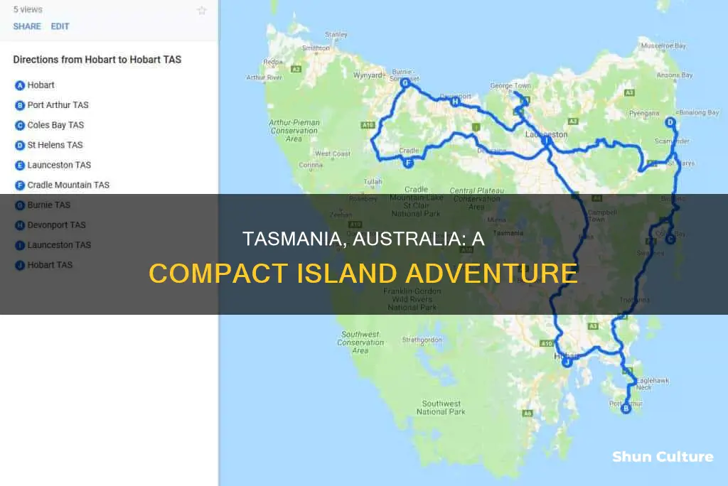 how big is tasmania australia