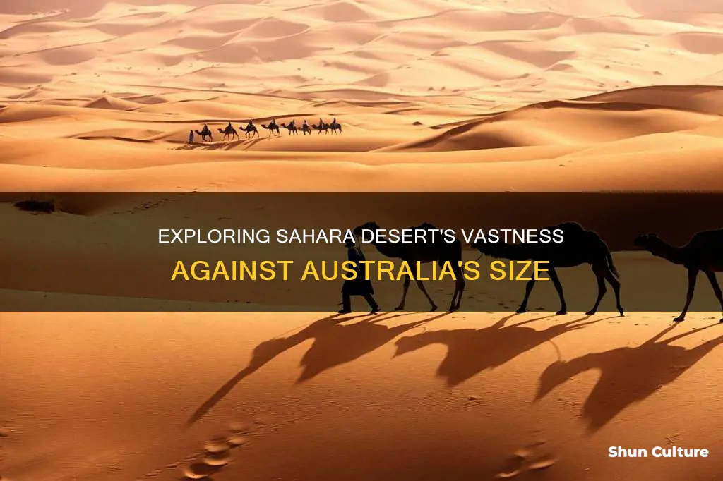 how big is the sahara desert compared to australia